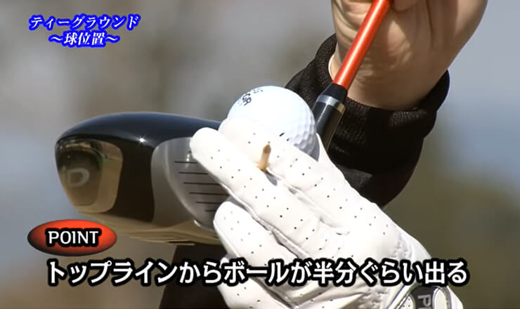 ティーグラウンド 球位置