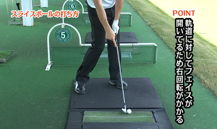 スライスボールの打ち方